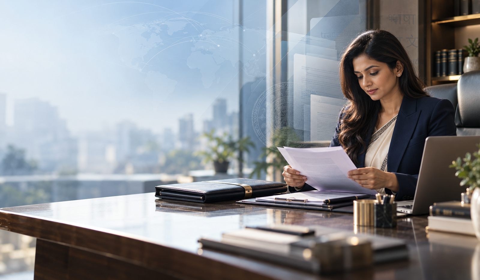 Professional securely handling documents